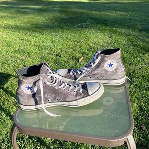 Men’s Converse Chuck Taylor high tops with gray muted cloud wash design